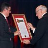 Assemblyman Rudy Salas awards Citizen of the Year proclamation to Frank Gornick at Friday night's Lemoore Chamber of Commerce Gala.